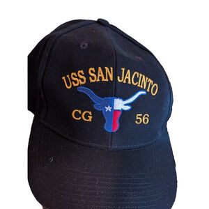 The Corps USS San Jacinto CG 56 Black Baseball Cap Hat One Size